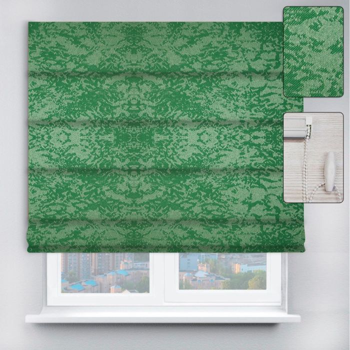 Римські штори DECOLIV з ланцюжковим карнизом Агат зелений