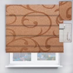 Римські штори з ланцюжковим карнизом Акант коричневий