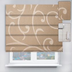 Римські штори з ланцюжковим карнизом Акант бежевий
