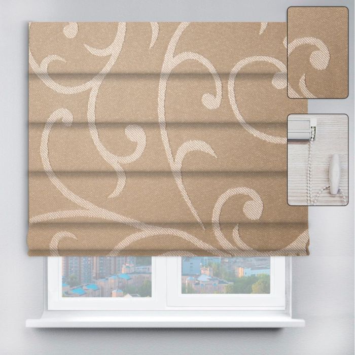 Римські штори DECOLIV з ланцюжковим карнизом Акант бежевий
