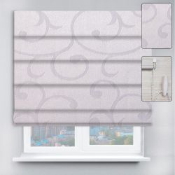 Римські штори з ланцюжковим карнизом Акант білий