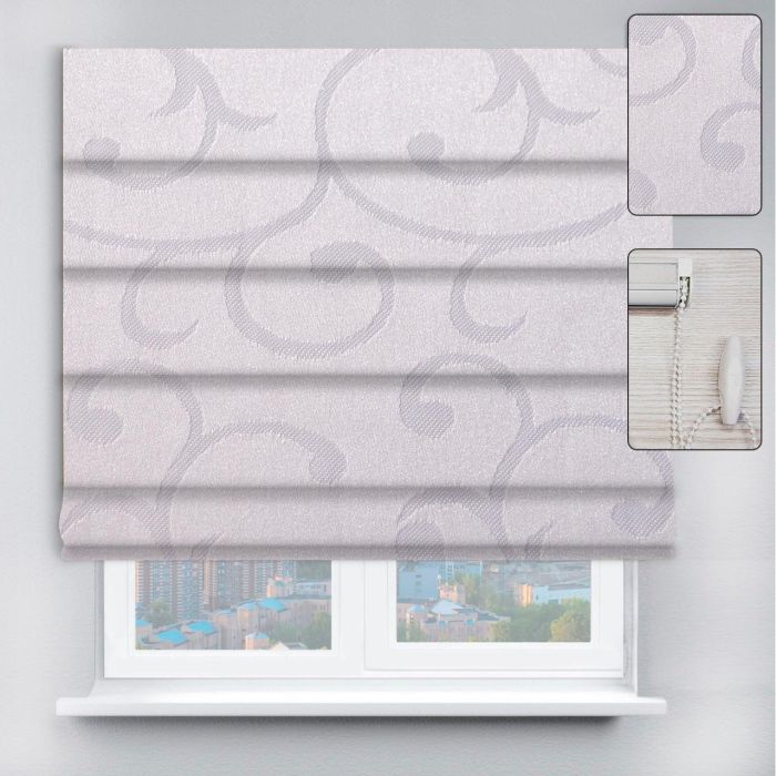 Римські штори DECOLIV з ланцюжковим карнизом Акант білий