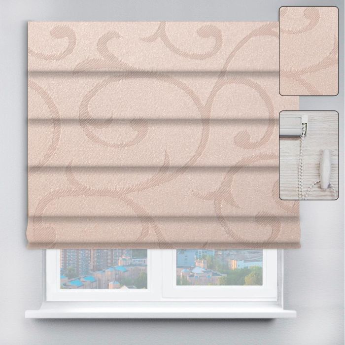 Римські штори DECOLIV з ланцюжковим карнизом Акант персиковий