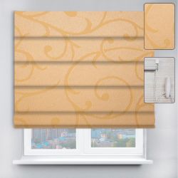 Римські штори з ланцюжковим карнизом Акант помаранчевий