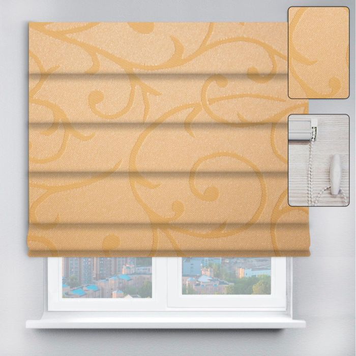 Римські штори DECOLIV з ланцюжковим карнизом Акант помаранчевий