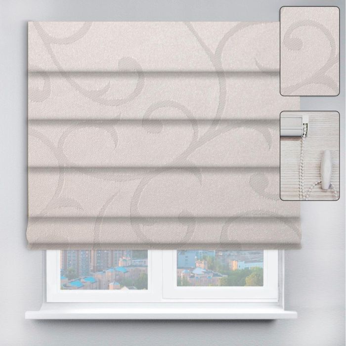 Римські штори DECOLIV з ланцюжковим карнизом Акант молочний