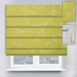 Римські штори з ланцюжковим карнизом Акант салатовий