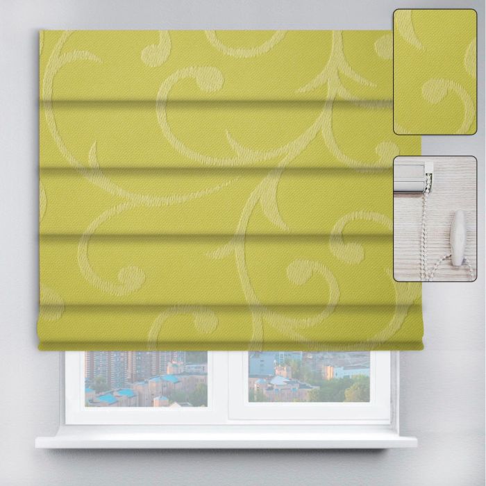 Римські штори DECOLIV з ланцюжковим карнизом Акант салатовий