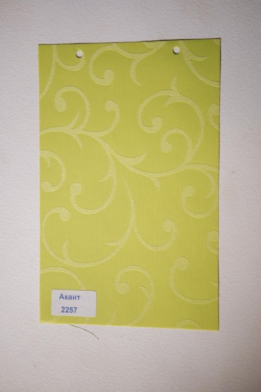 Римські штори з ланцюжковим карнизом Акант салатовий