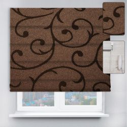 Римські штори з ланцюжковим карнизом Акант шоколадний