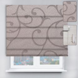 Римські штори з ланцюжковим карнизом Акант сірий