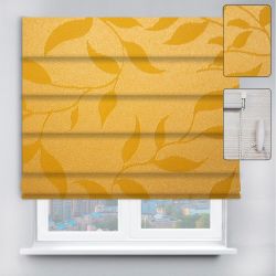 Римські штори DECOLIV з ланцюжковим карнизом Натура жовтий