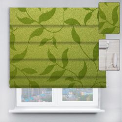 Римські штори з ланцюжковим карнизом Натура зелений