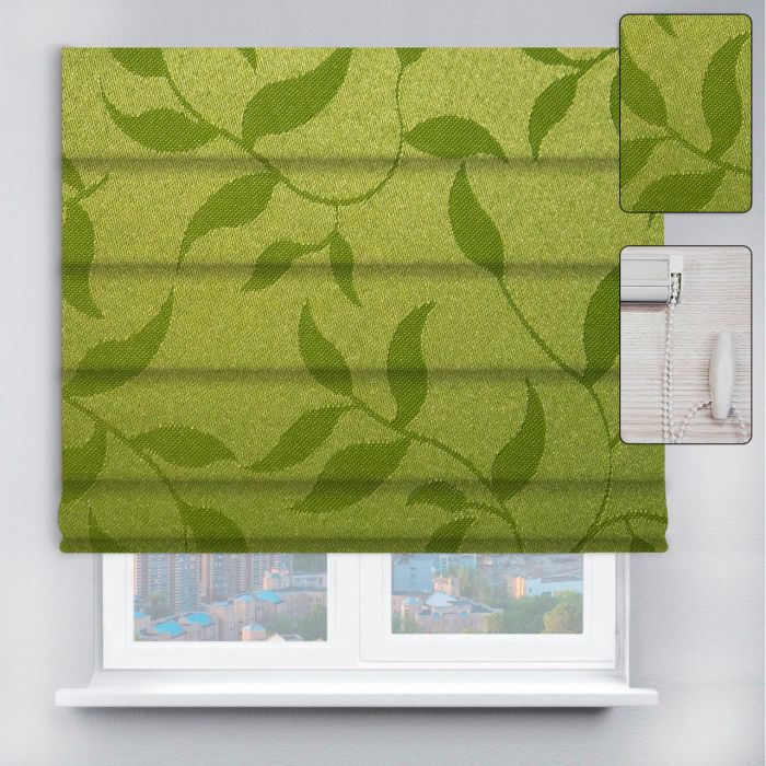 Римські штори DECOLIV з ланцюжковим карнизом Натура зелений