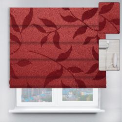 Римські штори з ланцюжковим карнизом Натура бордовий