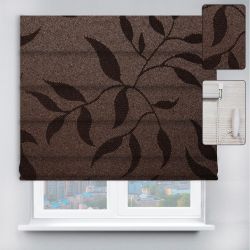 Римські штори з ланцюжковим карнизом Натура шоколадний