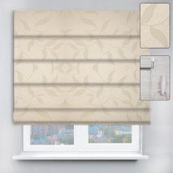 Римські штори з ланцюжковим карнизом Натура молочний
