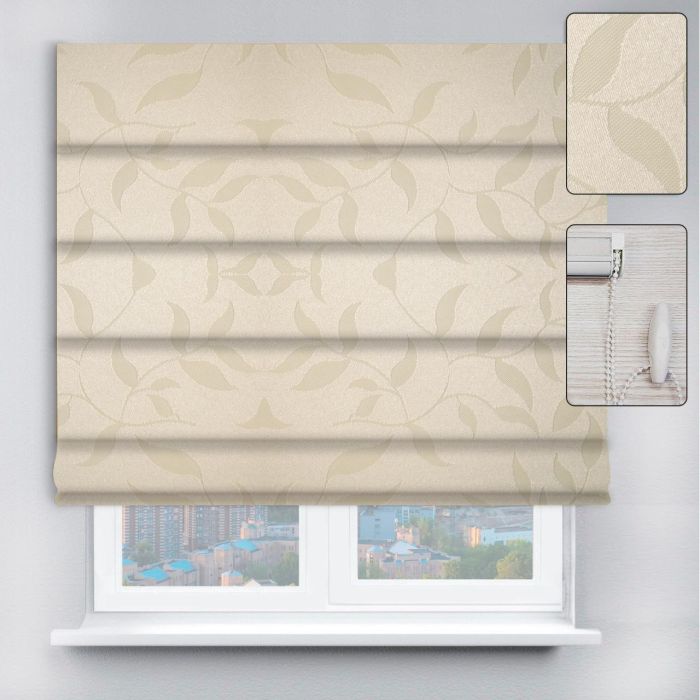 Римські штори DECOLIV з ланцюжковим карнизом Натура молочний