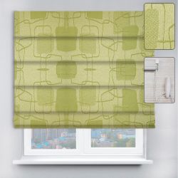 Римські штори DECOLIV з ланцюжковим карнизом Топаз 873 салатовий