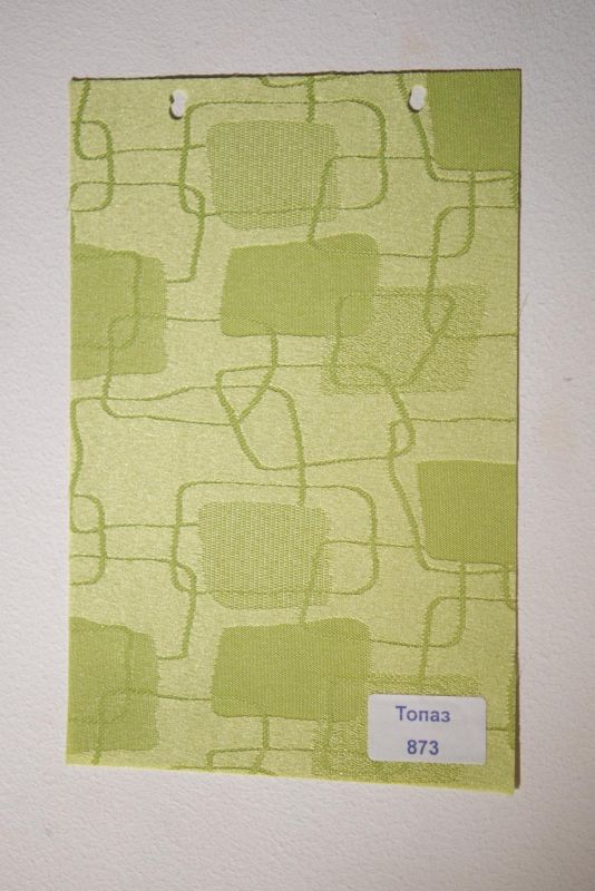 Римські штори з ланцюжковим карнизом Топаз 873 салатовий