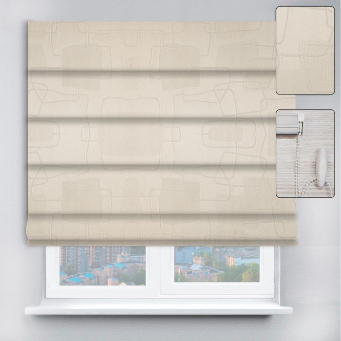 Римські штори DECOLIV з ланцюжковим карнизом Топаз 875 бежевий