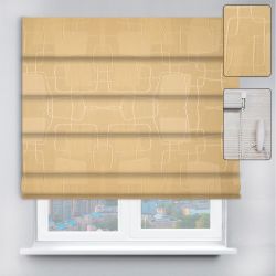 Римські штори з ланцюжковим карнизом Топаз 2057 світло-жовтий