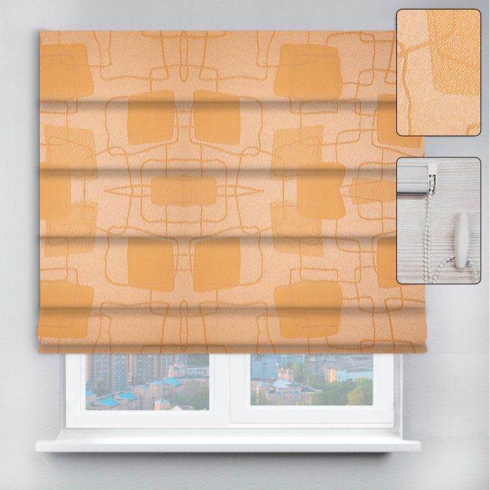 Римські штори DECOLIV з ланцюжковим карнизом Топаз 2071 персиковий