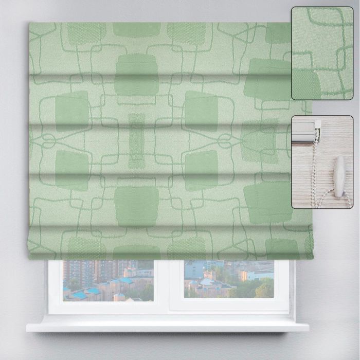 Римські штори DECOLIV з ланцюжковим карнизом Топаз 2073 мятний