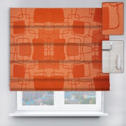 Римські штори DECOLIV з ланцюжковим карнизом Топаз 2095 червоний