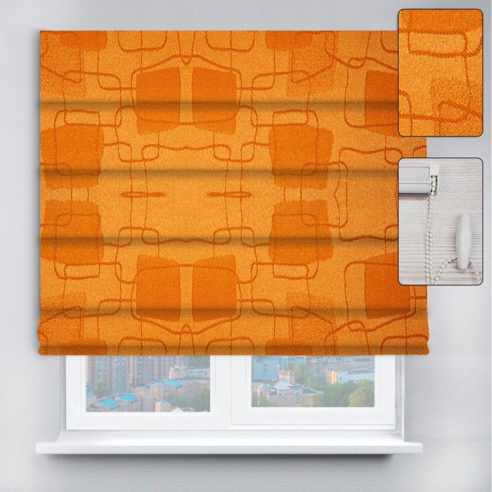 Римські штори DECOLIV з ланцюжковим карнизом Топаз 2232 помаранчевий