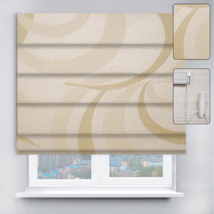 Римські штори DECOLIV з ланцюжковим карнизом Фестиваль 701 бежевий