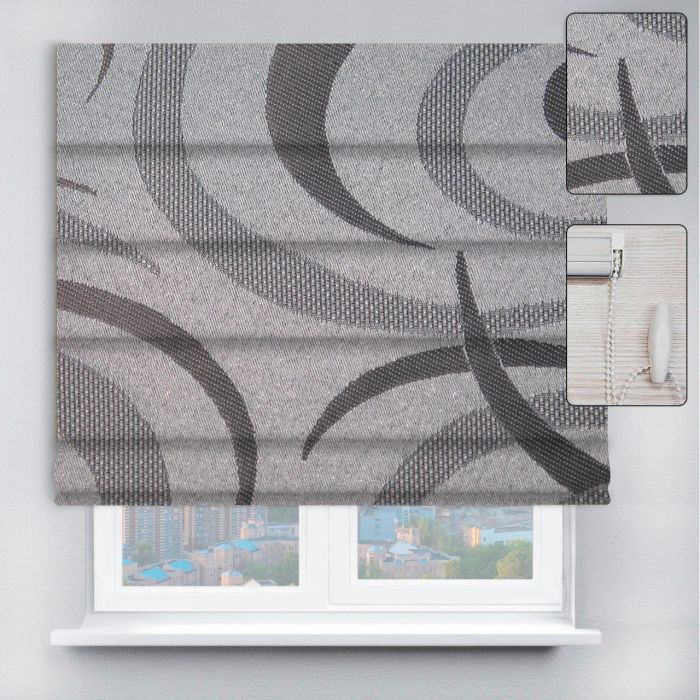 Римські штори DECOLIV з ланцюжковим карнизом Фестиваль 704 сірий