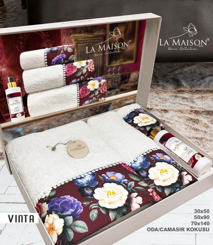 Подарунковий набір рушників з парфумом La Maison Vinta