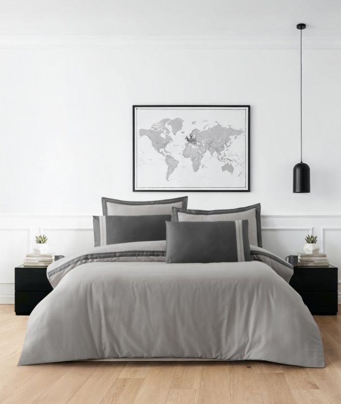 Двоспальний Євро комплект La Romano Mona Alara Ash Сатин Делюкс