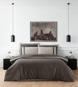 Двоспальний Євро комплект La Romano Mona Alara Iron Сатин Делюкс