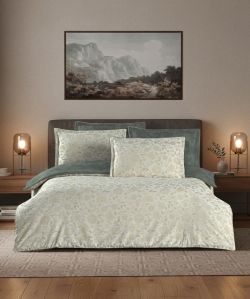 Двоспальний Євро комплект La Romano Mona Edesa Beige Сатин Делюкс