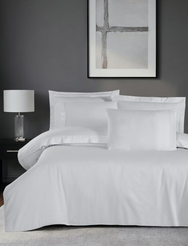 Двоспальний Євро комплект La Romano Mona Frezya White Сатин Делюкс