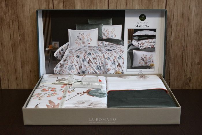 Односпальний комплект La Romano Madena Beige Сатин Делюкс