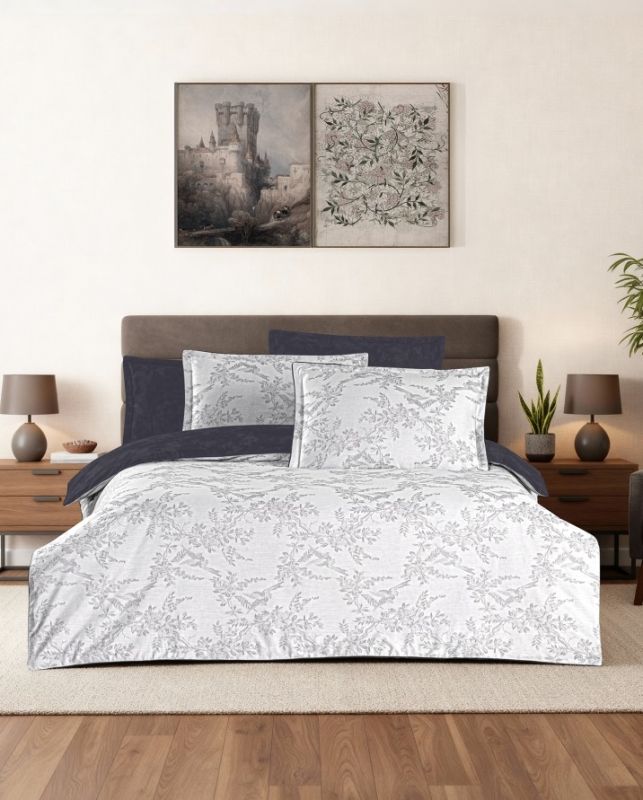 Двоспальний Євро комплект La Romano Mona Merida Grey Сатин Делюкс