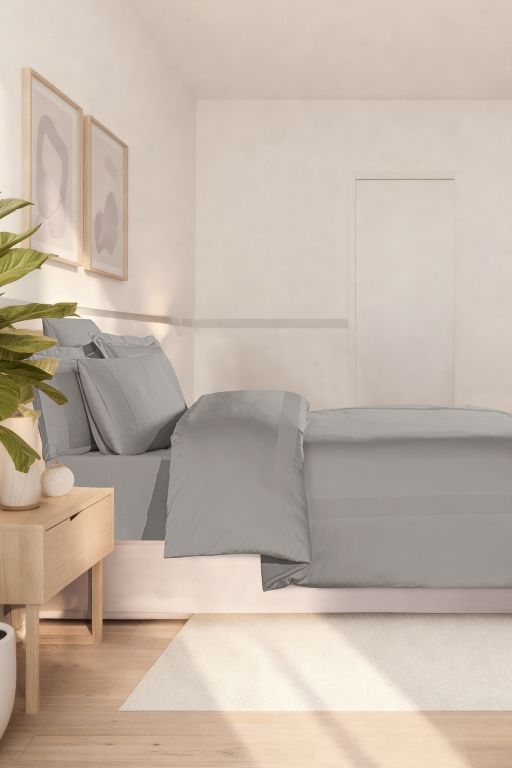 Двоспальний Євро комплект La Romano Mona Montova Ash Сатин Делюкс