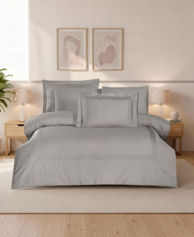 Двоспальний Євро комплект La Romano Mona Montova Ash Сатин Делюкс