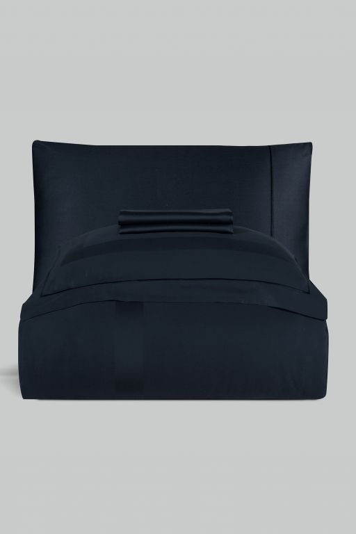 Двоспальний Євро комплект La Romano Mona Montova Navy Blue Сатин Делюкс