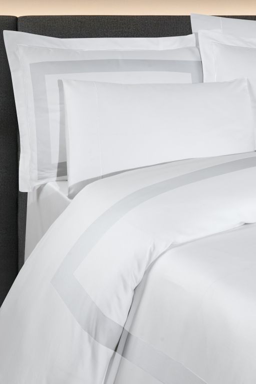 Двоспальний Євро комплект La Romano Mona Montova White Сатин Делюкс