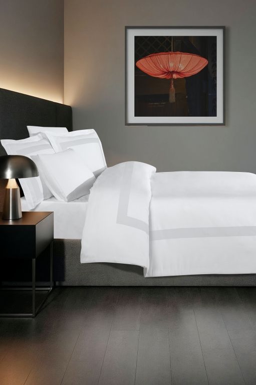 Двоспальний Євро комплект La Romano Mona Montova White Сатин Делюкс