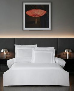 Двоспальний Євро комплект La Romano Mona Montova White Сатин Делюкс