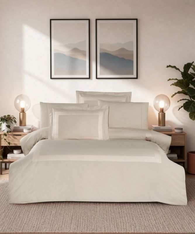 Двоспальний Євро комплект La Romano Mona Montova Wind Сатин Делюкс