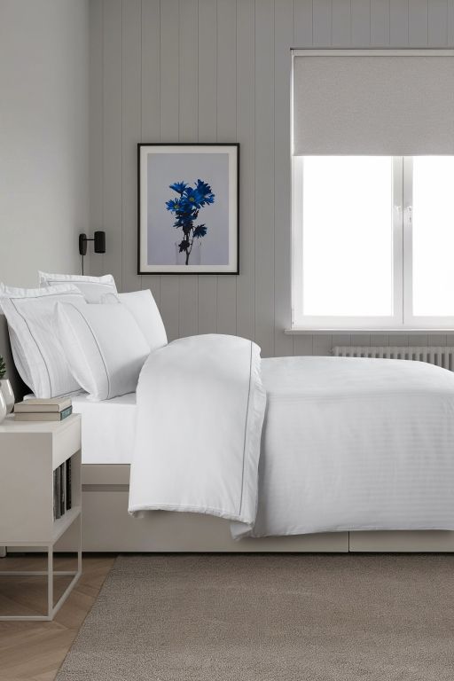 Двоспальний Євро комплект La Romano Mona Orcella White Сатин Делюкс