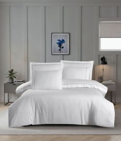 Двоспальний Євро комплект La Romano Mona Orcella White Сатин Делюкс