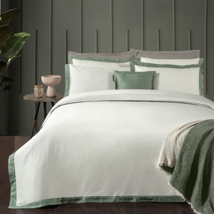 Двоспальний King Size комплект Sarev Layana Yeşil Сатин Преміум