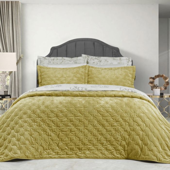 Велюрове покривало з наволочками Sarev Metis Sari 250x260 см (на замовлення)